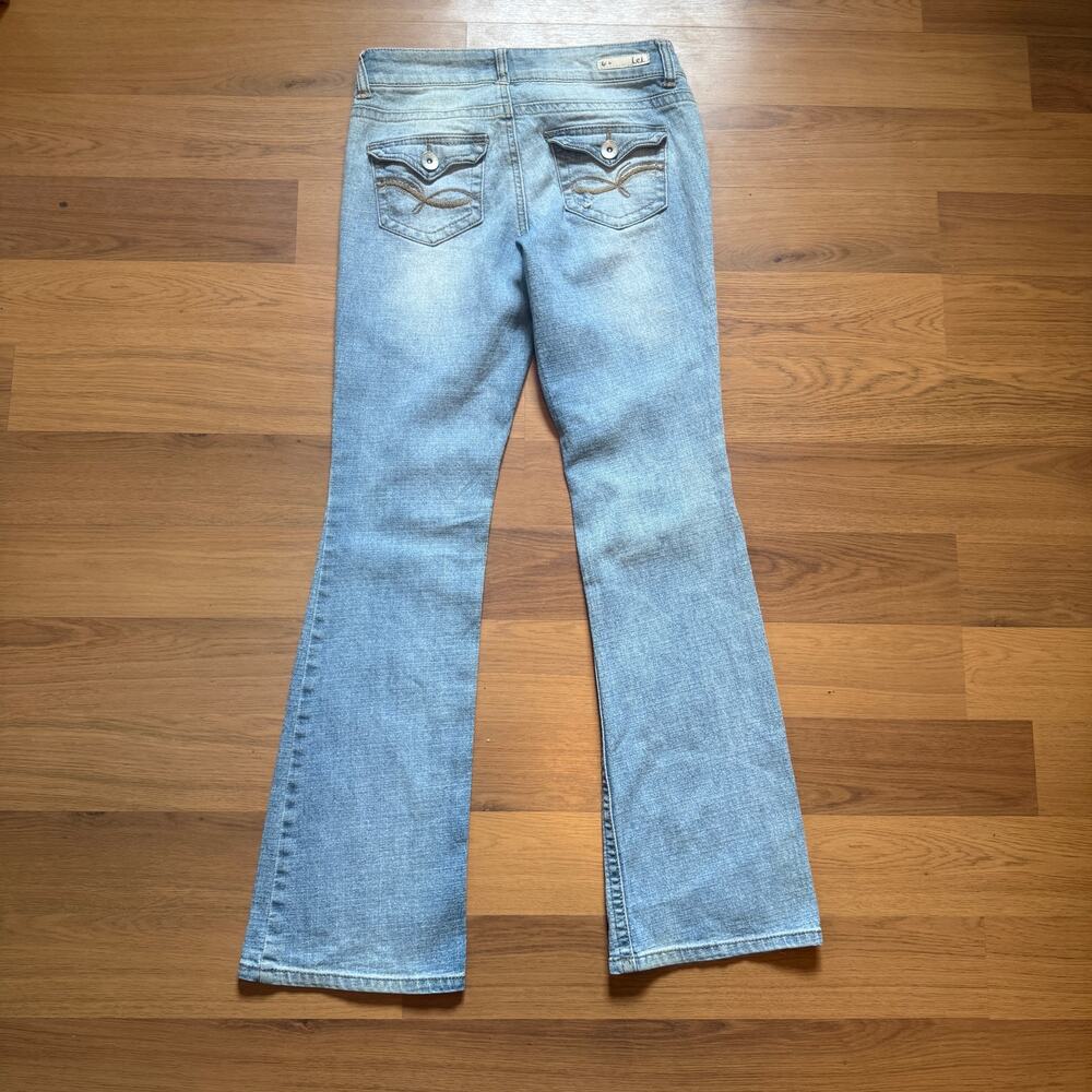 Women's Y2k L.E.I. Ashley Lowrise Bootcut Light Wash Blue Denim Jeans Sz 28 x 30 - Picture 8 of 10